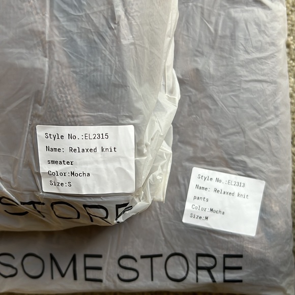 NWT Relaxed Knit Sweater Set in mocha size S/M - Picture 8 of 8